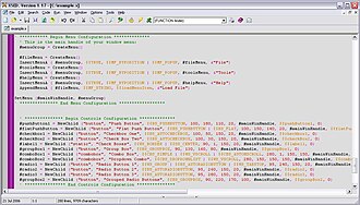Screenshot of the XSEd editor, used with the X...